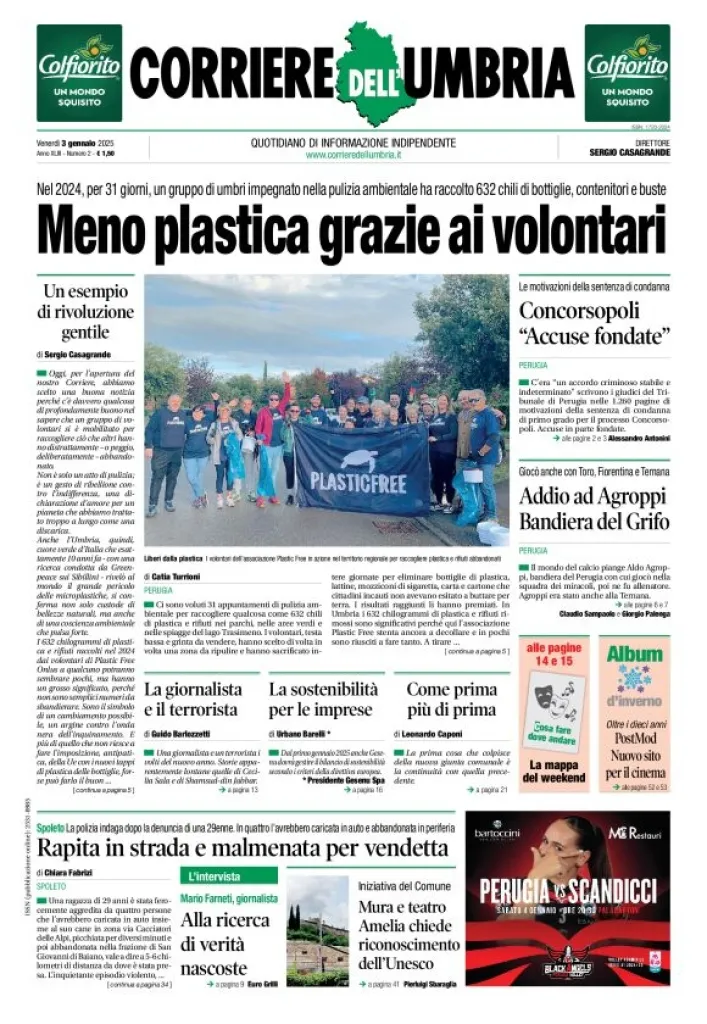 Prima-pagina-corriere umbria-del-2025-01-03